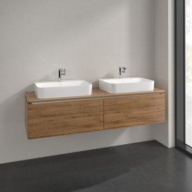 Тумба під раковину Villeroy & Boch Legato 160х38 см ДСП дуб канзас B76700RH