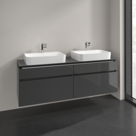 Тумба під раковину Villeroy & Boch Legato 160х55 см МДФ/ДСП глянсовий сірий B76800FP