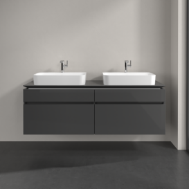 Тумба під раковину Villeroy & Boch Legato 160х55 см МДФ/ДСП глянсовий сірий B76800FP