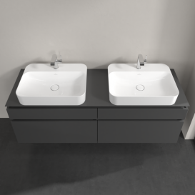 Тумба під раковину Villeroy & Boch Legato 160х55 см МДФ/ДСП глянсовий сірий B76800FP