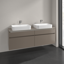 Тумба под раковину Villeroy & Boch Legato 160х55 см ДСП трюфель серый B76800VG