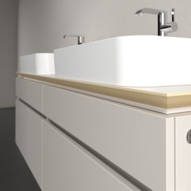 Тумба під раковину Villeroy & Boch Legato 160х55 см ДСП ніжно-сірий B76800VK