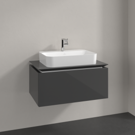 Тумба під раковину Villeroy & Boch Legato 80х38 см МДФ/ДСП глянсовий сірий B75300FP