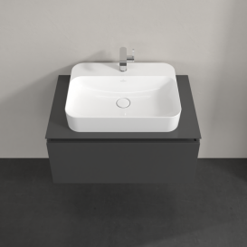 Тумба під раковину Villeroy & Boch Legato 80х38 см МДФ/ДСП глянсовий сірий B75300FP