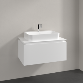 Тумба під раковину Villeroy & Boch Legato 80х38 см ДСП білий матовий B75300MS