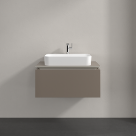 Тумба під раковину Villeroy & Boch Legato 80х38 см ДСП сірий трюфель B75300VG