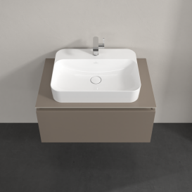 Тумба під раковину Villeroy & Boch Legato 80х38 см ДСП сірий трюфель B75300VG