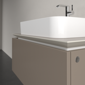 Тумба під раковину Villeroy & Boch Legato 80х38 см ДСП сірий трюфель B75300VG