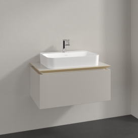 Тумба под раковину Villeroy & Boch Legato 80х38 см ДСП нежно-серый B75300VK