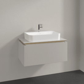 Тумба під раковину Villeroy & Boch Legato 80х38 см ДСП ніжно-сірий B75300VK