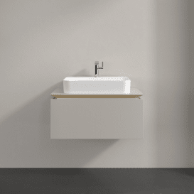 Тумба під раковину Villeroy & Boch Legato 80х38 см ДСП ніжно-сірий B75300VK