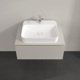 Тумба під раковину Villeroy & Boch Legato 80х38 см ДСП ніжно-сірий B75300VK