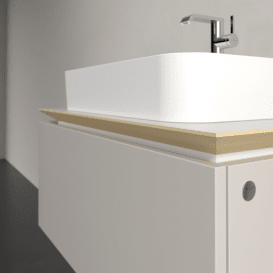 Тумба під раковину Villeroy & Boch Legato 80х38 см ДСП ніжно-сірий B75300VK