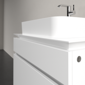 Тумба під раковину Villeroy & Boch Legato 80х55 см МДФ/ДСП білий глянсовий B75400DH