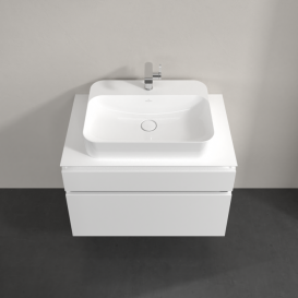 Тумба під раковину Villeroy & Boch Legato 80х55 см ДСП білий матовий B75400MS