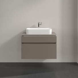 Тумба под раковину Villeroy & Boch Legato 80х55 см ДСП трюфель серый B75400VG