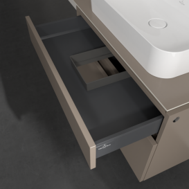 Тумба под раковину Villeroy & Boch Legato 80х55 см ДСП трюфель серый B75400VG