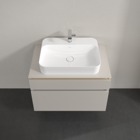 Тумба под раковину Villeroy & Boch Legato 80х55 см ДСП нежно-серый B75400VK