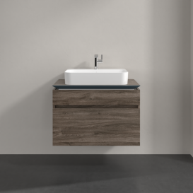 Тумба під раковину Villeroy & Boch Legato 80х55 см ДСП кам'яний дуб B75400RK