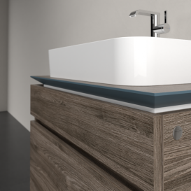 Тумба під раковину Villeroy & Boch Legato 80х55 см ДСП кам'яний дуб B75400RK