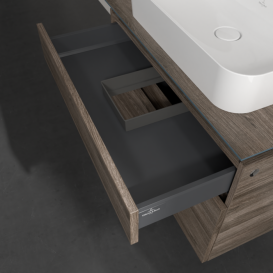 Тумба під раковину Villeroy & Boch Legato 80х55 см ДСП кам'яний дуб B75400RK