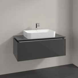 Тумба під раковину Villeroy & Boch Legato 100х38 см МДФ/ДСП глянсовий сірий B75500FP