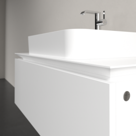 Тумба під раковину Villeroy & Boch Legato 100х38 см ДСП білий матовий B75500MS