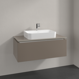 Тумба під раковину Villeroy & Boch Legato 100х38 см ДСП сірий трюфель B75500VG