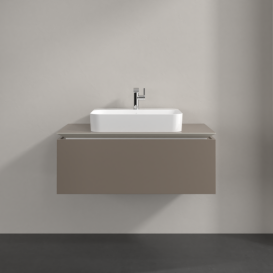 Тумба під раковину Villeroy & Boch Legato 100х38 см ДСП сірий трюфель B75500VG