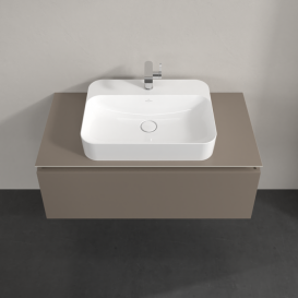 Тумба під раковину Villeroy & Boch Legato 100х38 см ДСП сірий трюфель B75500VG