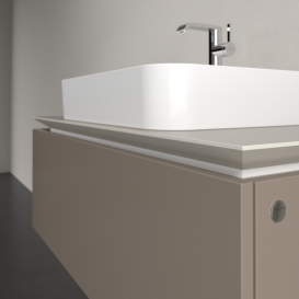 Тумба під раковину Villeroy & Boch Legato 100х38 см ДСП сірий трюфель B75500VG