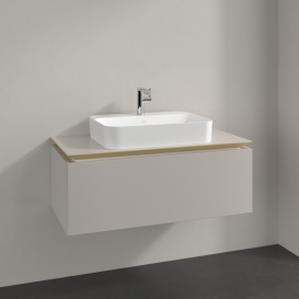 Тумба під раковину Villeroy & Boch Legato 100х38 см ДСП ніжно-сірий B75500VK