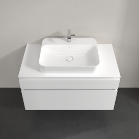 Тумба под раковину Villeroy & Boch Legato 100х55 см МДФ/ДСП белый глянцевый B75600DH