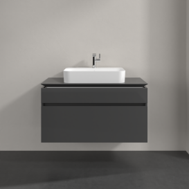 Тумба під раковину Villeroy & Boch Legato 100х55 см МДФ/ДСП глянсовий сірий B75600FP