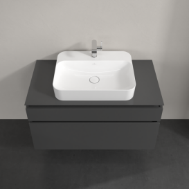 Тумба під раковину Villeroy & Boch Legato 100х55 см МДФ/ДСП глянсовий сірий B75600FP