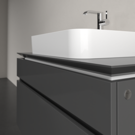 Тумба під раковину Villeroy & Boch Legato 100х55 см МДФ/ДСП глянсовий сірий B75600FP