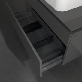 Тумба під раковину Villeroy & Boch Legato 100х55 см МДФ/ДСП глянсовий сірий B75600FP