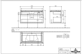Тумба під раковину Villeroy & Boch Legato 100х55 см ДСП білий матовий B75600MS