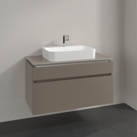 Тумба під раковину Villeroy & Boch Legato 100х55 см ДСП сірий трюфель B75600VG