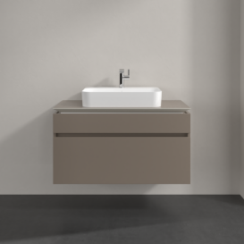 Тумба під раковину Villeroy & Boch Legato 100х55 см ДСП сірий трюфель B75600VG