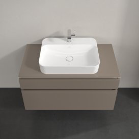 Тумба під раковину Villeroy & Boch Legato 100х55 см ДСП сірий трюфель B75600VG