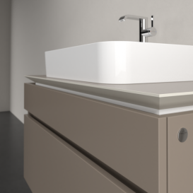 Тумба під раковину Villeroy & Boch Legato 100х55 см ДСП сірий трюфель B75600VG