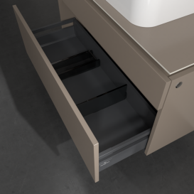 Тумба під раковину Villeroy & Boch Legato 100х55 см ДСП сірий трюфель B75600VG