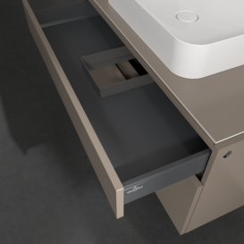 Тумба під раковину Villeroy & Boch Legato 100х55 см ДСП сірий трюфель B75600VG