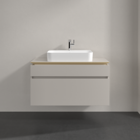 Тумба під раковину Villeroy & Boch Legato 100х55 см ДСП ніжно-сірий B75600VK