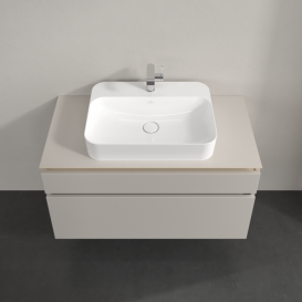 Тумба під раковину Villeroy & Boch Legato 100х55 см ДСП ніжно-сірий B75600VK