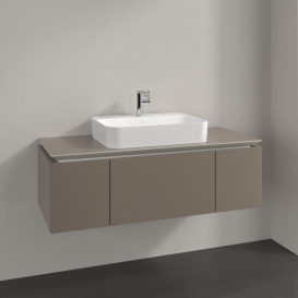 Тумба под раковину Villeroy & Boch Legato 120х38 см ДСП трюфель серый B75700VG