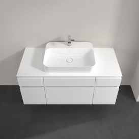 Тумба під раковину Villeroy & Boch Legato 120х55 см МДФ/ДСП білий глянсовий B75800DH