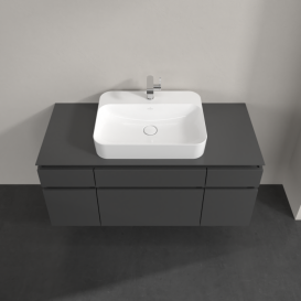 Тумба під раковину Villeroy & Boch Legato 120х55 см МДФ/ДСП глянсовий сірий B75800FP