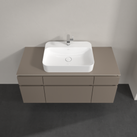 Тумба під раковину Villeroy & Boch Legato 120х55 см ДСП сірий трюфель B75800VG